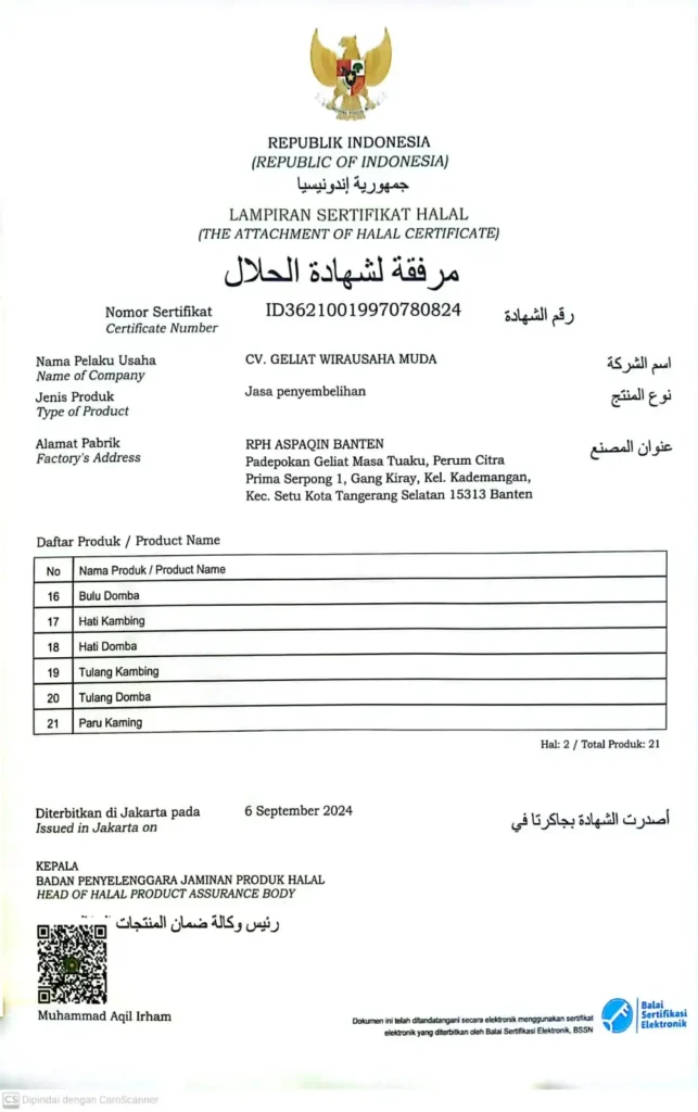 SERTIFIKAT HALAL 2